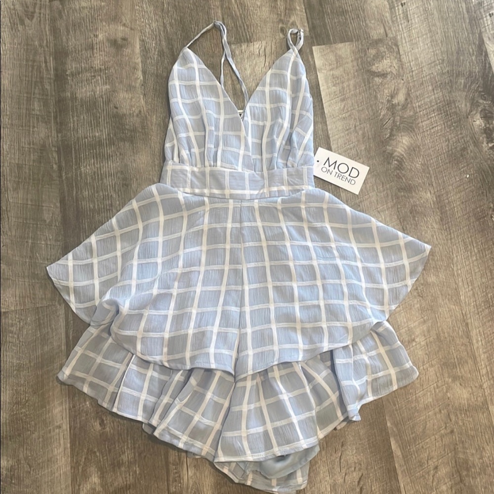 Women’s Blue Romper Dress